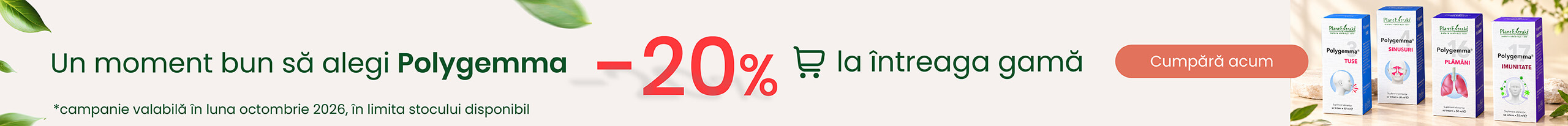 -20% reducere la gama Polygemma