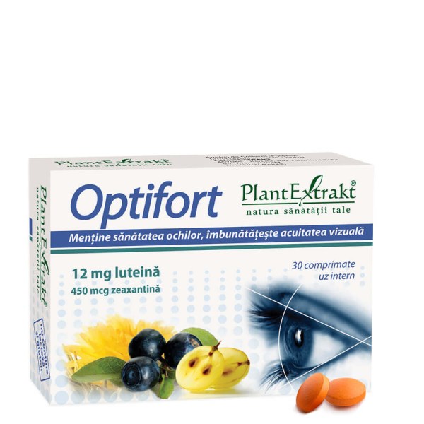 Optifort, 12 mg luteină, 30 comprimate