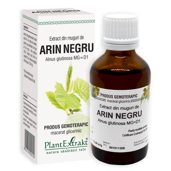 Extract din muguri de Arin negru - Alnus glutinosa MG=D1, 50 ml