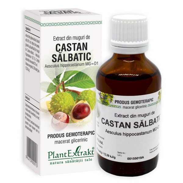 Extract din muguri de Castan sălbatic - Aesculus hippocastanum MG=D1, 50 ml